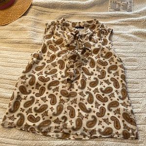 TOMMY HILFIGER PAISLEY RUFFLE TOP